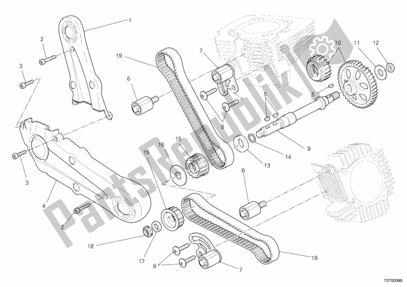 Toutes les pièces pour le Courroie De Distribution du Ducati Hypermotard 1100 EVO 2011